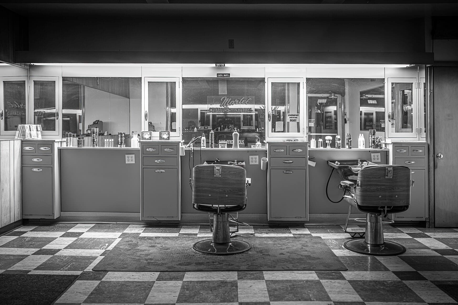 Fachada de una barbería